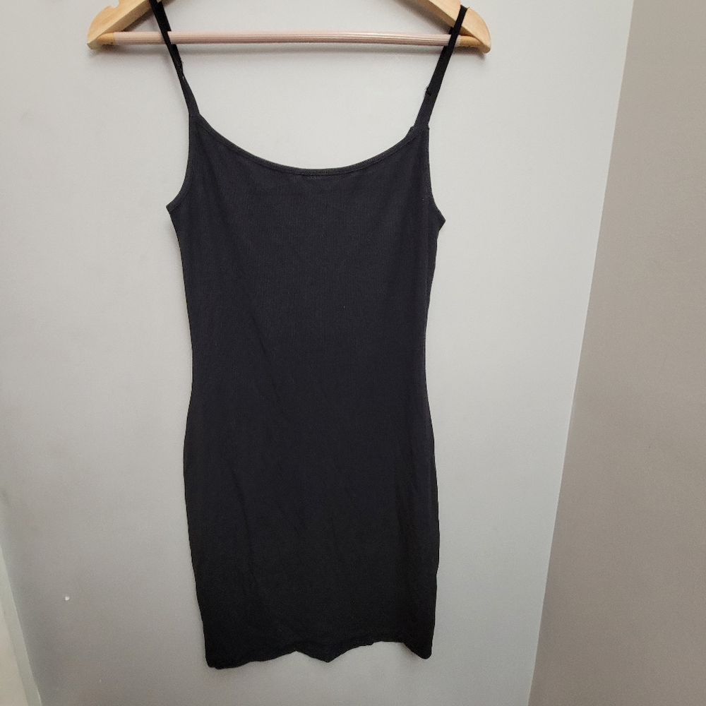 SKIMS Lounge Rib Slipdress In Onyx Medium - Picture 2 of 2